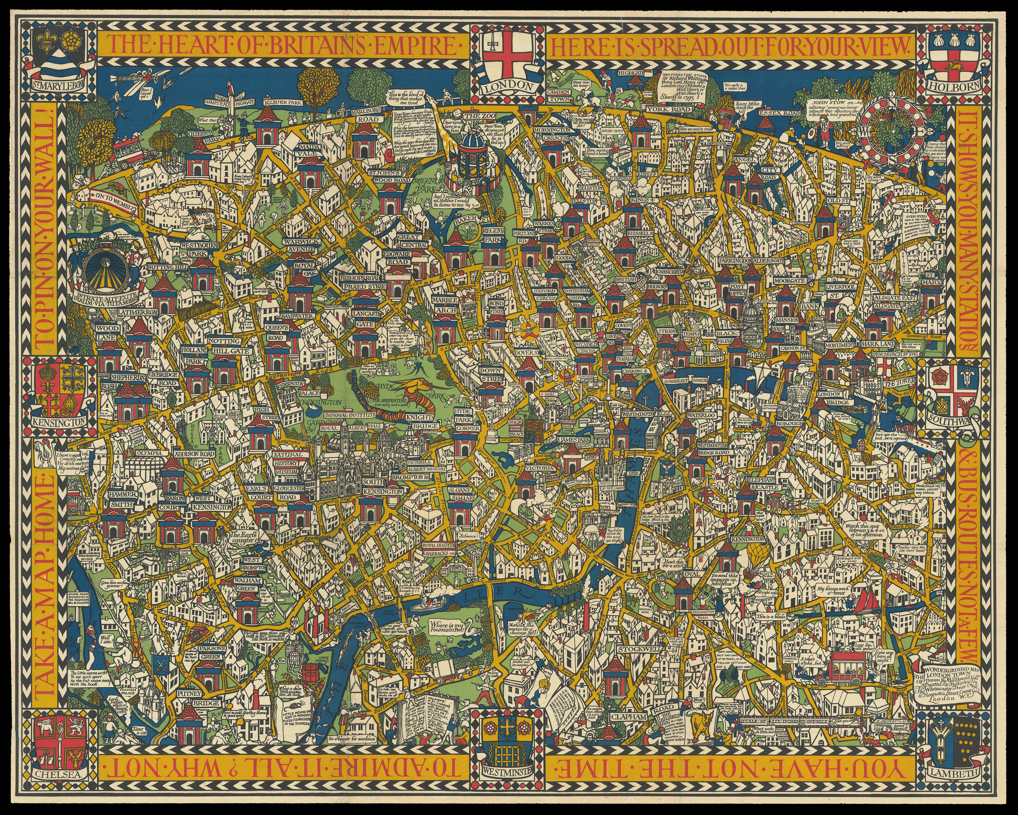 GILL, Macdonald The Wonderground Map of London Town.