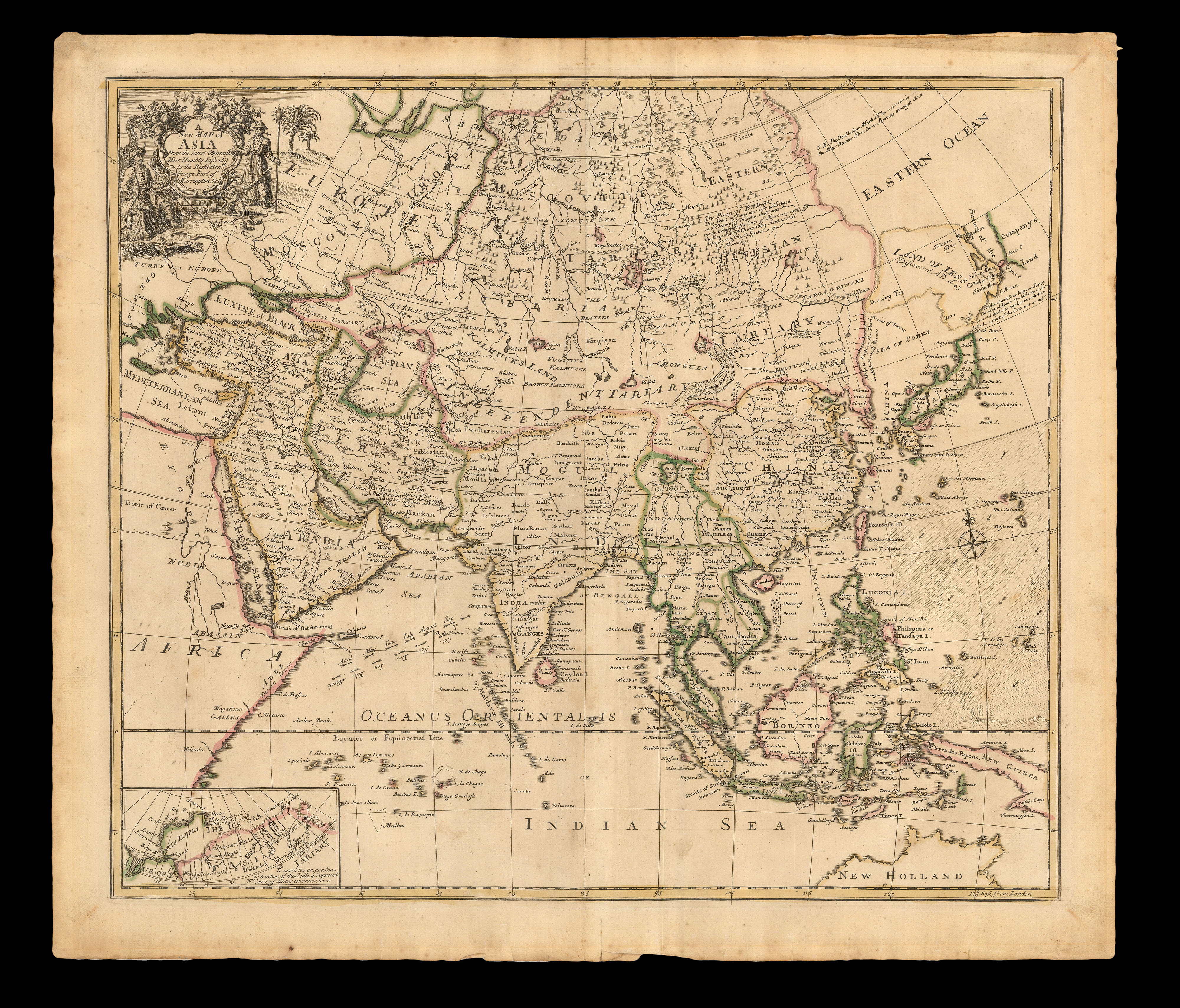 SENEX, John A New Map of Asia From the latest Observations.