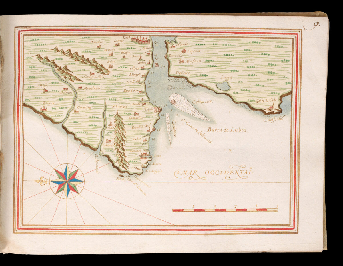 TEIXEIRA ALBERNAZ, João Descripçao dos portos maritimos do reyno de Portugal, por...Anno 1648.