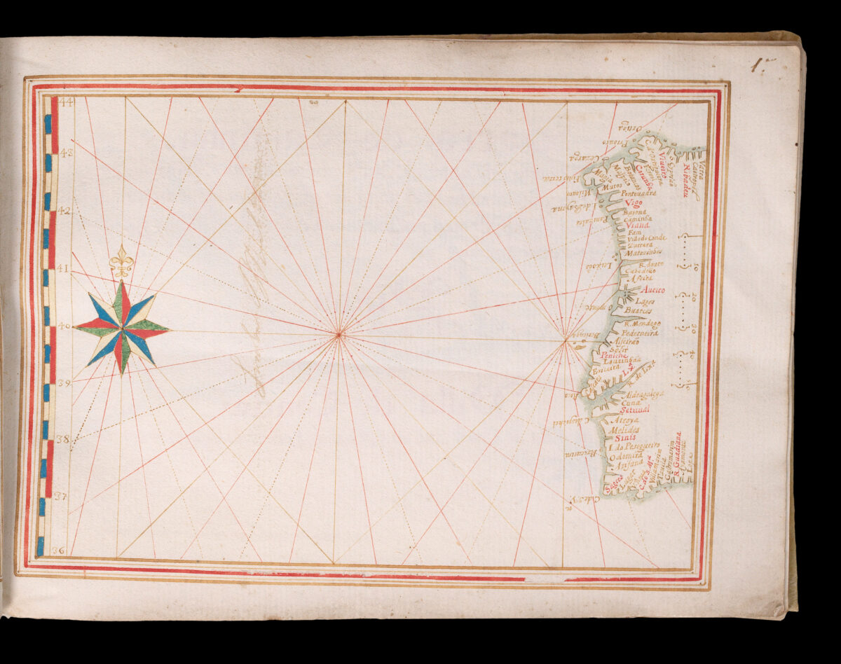 TEIXEIRA ALBERNAZ, João Descripçao dos portos maritimos do reyno de Portugal, por...Anno 1648.