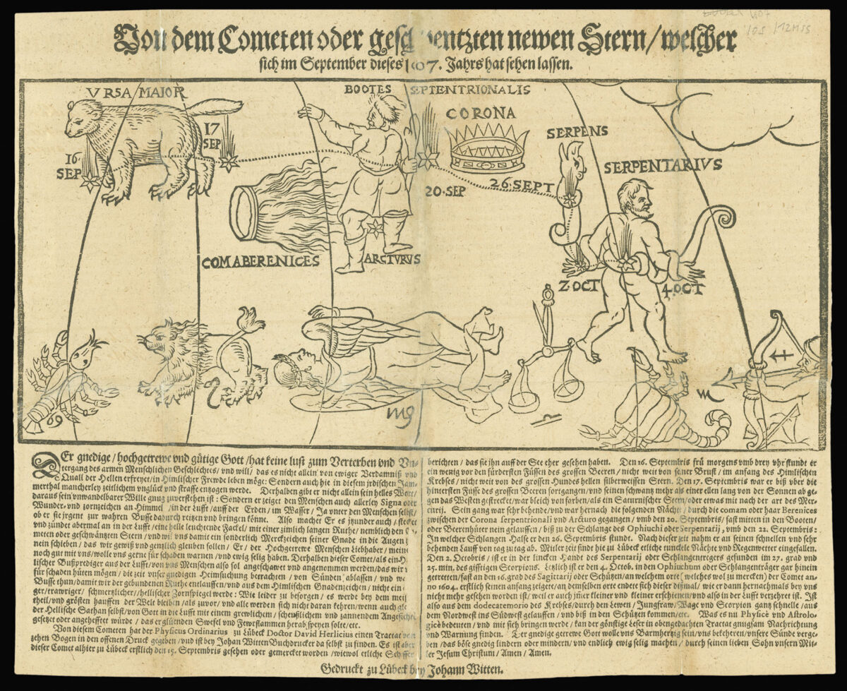 HERLITZ, David Von dem Cometen oder geschwentzten newen Stern, welcher sich im September dieses 1607.
