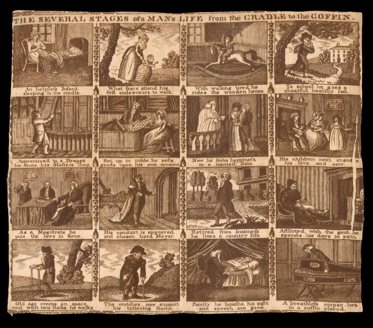 [?after BOWLES, Henry Carington & CARVER, Samuel] The Several Stages of a Man's Life from the Cradle to the Coffin.