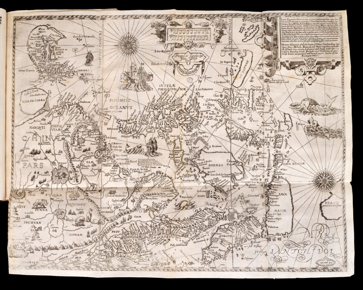 LINSCHOTEN, Jan Huygen van. John Huighen van Linschoten his Discours of Voyages unto ye Easte & West Indies. Devided into Foure Bookes.