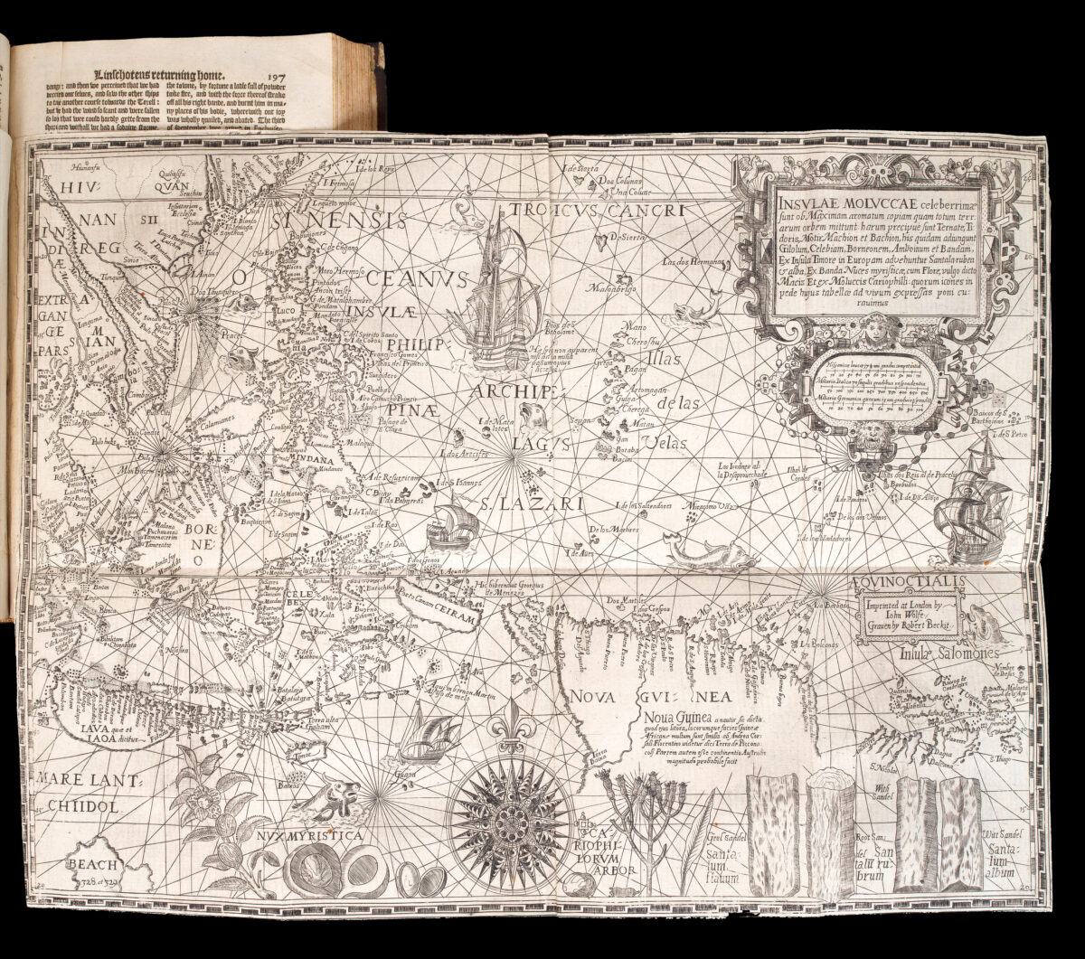 LINSCHOTEN, Jan Huygen van. John Huighen van Linschoten his Discours of Voyages unto ye Easte & West Indies. Devided into Foure Bookes.