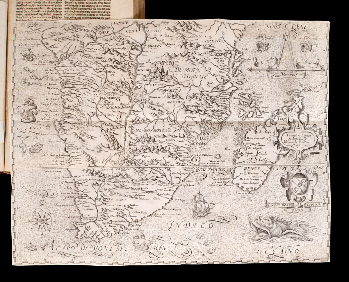 LINSCHOTEN, Jan Huygen van. John Huighen van Linschoten his Discours of Voyages unto ye Easte & West Indies. Devided into Foure Bookes.