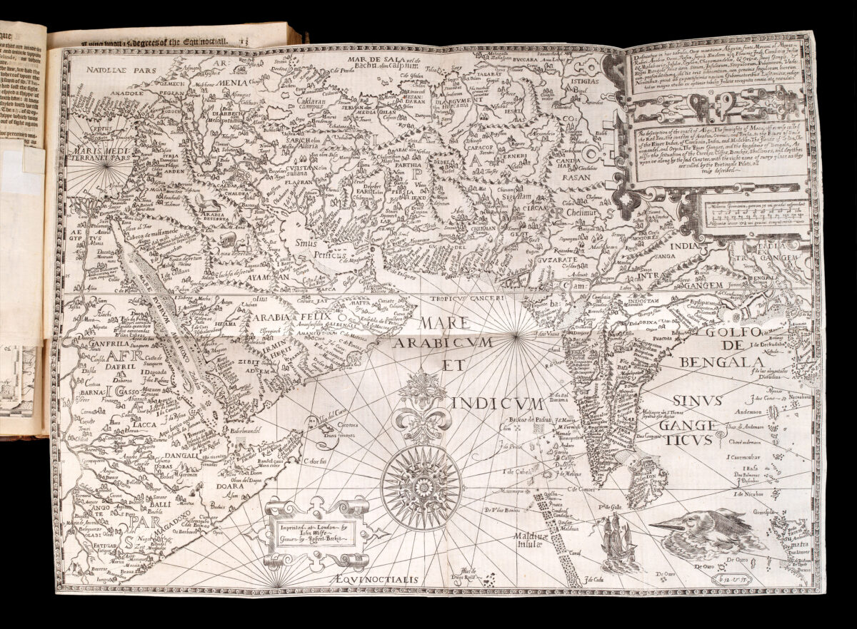 LINSCHOTEN, Jan Huygen van. John Huighen van Linschoten his Discours of Voyages unto ye Easte & West Indies. Devided into Foure Bookes.