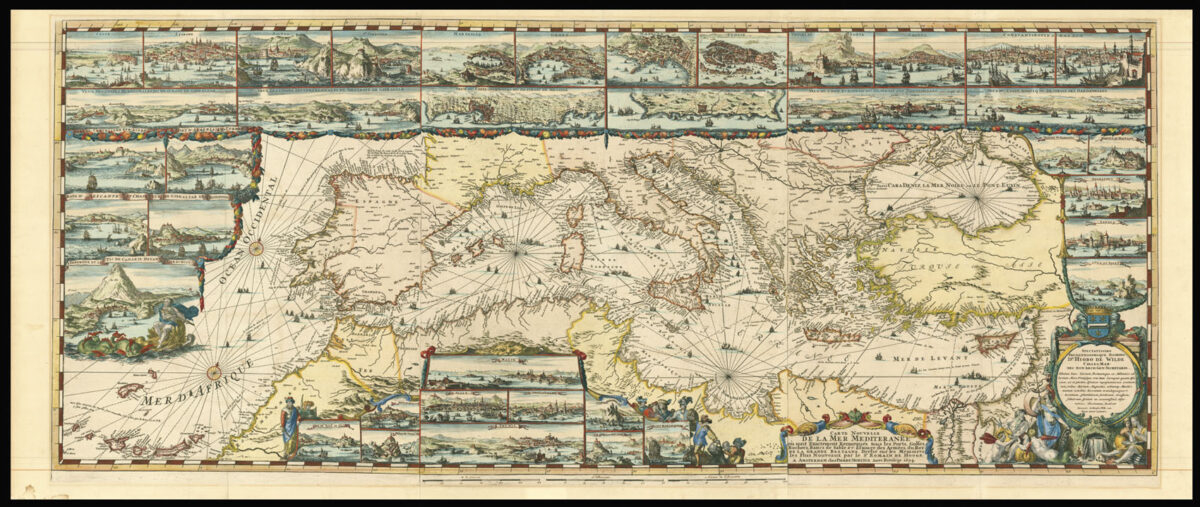HOOGHE, Romeyn de Carte nouvelle de la mer Mediterranee