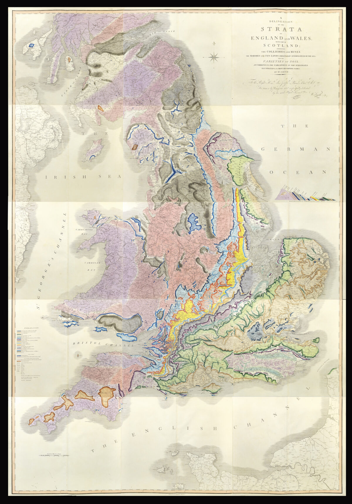 SMITH, William A Delineation of the Strata of England and Wales, with Part of Scotland;