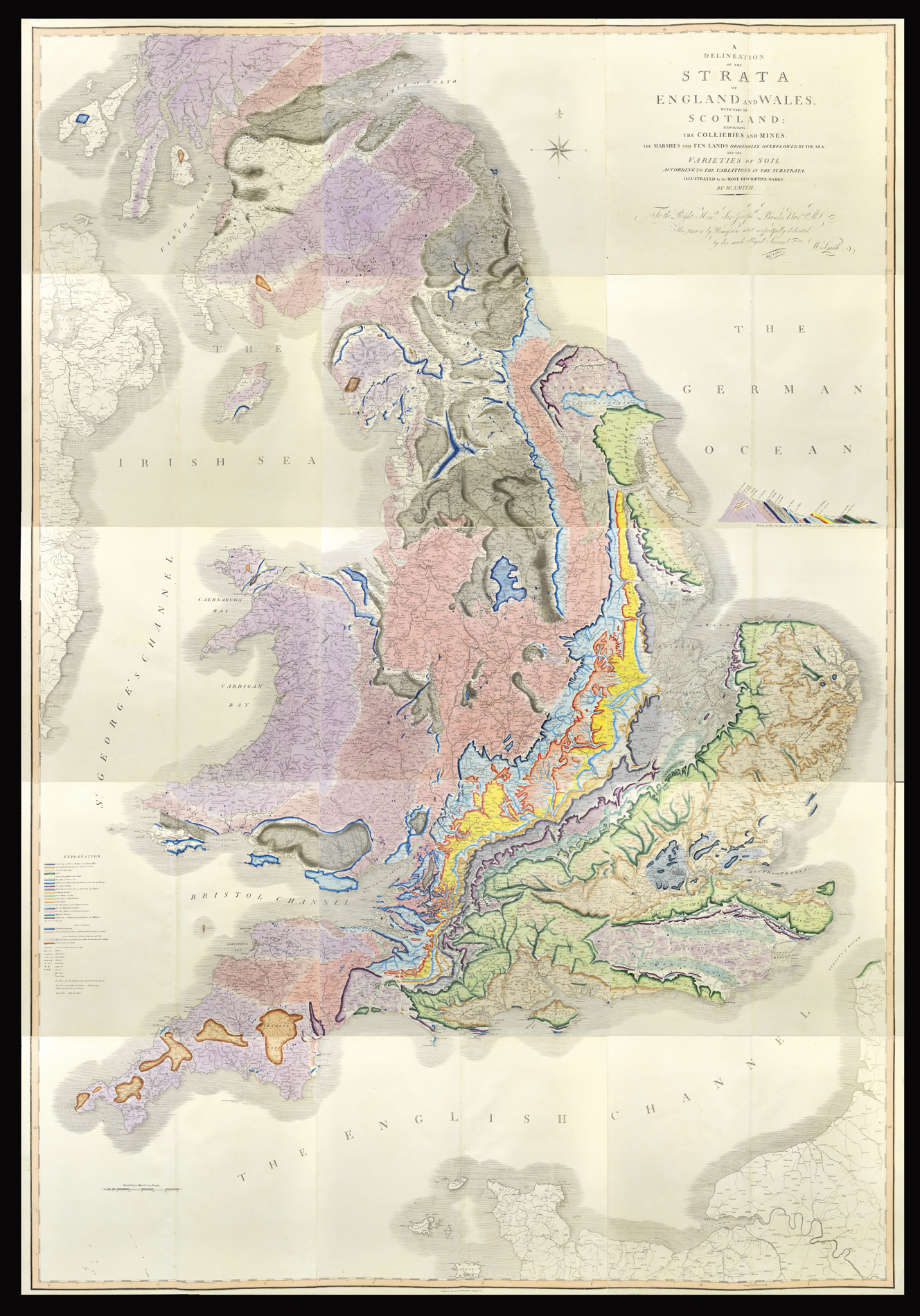 SMITH, William A Delineation of the Strata of England and Wales, with Part of Scotland;