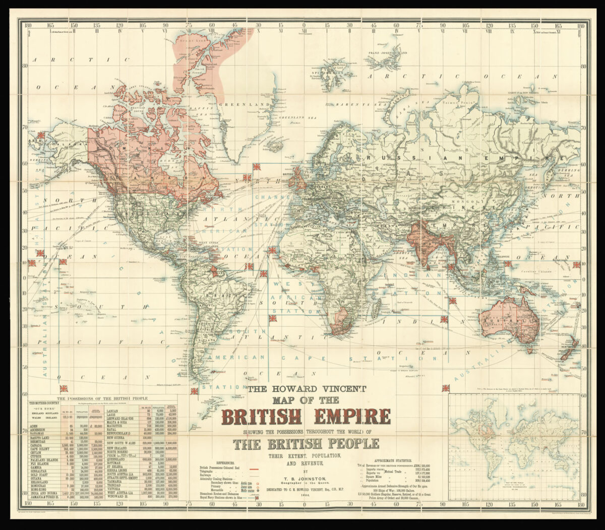 VINCENT, Howard Howard Vincent Map of the British Empire
