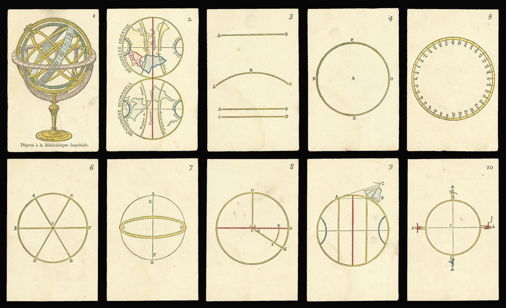 PÂRIS (Louis-Michel) Cartes elementaires d'astronomie et de Geographie, par M. l'Abbé.