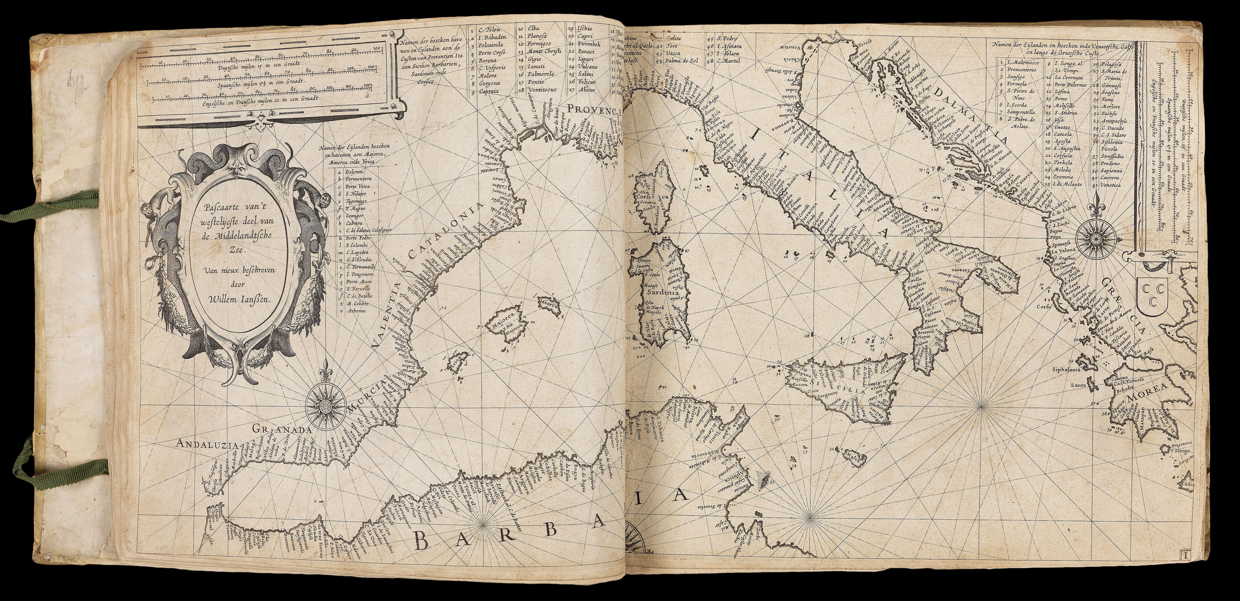BLAEU, Willem 'T Derde deel van 't Licht der zee-vaert, inhoudende de beschryvinghe der zeecusten van de Middelandtsche Zee,