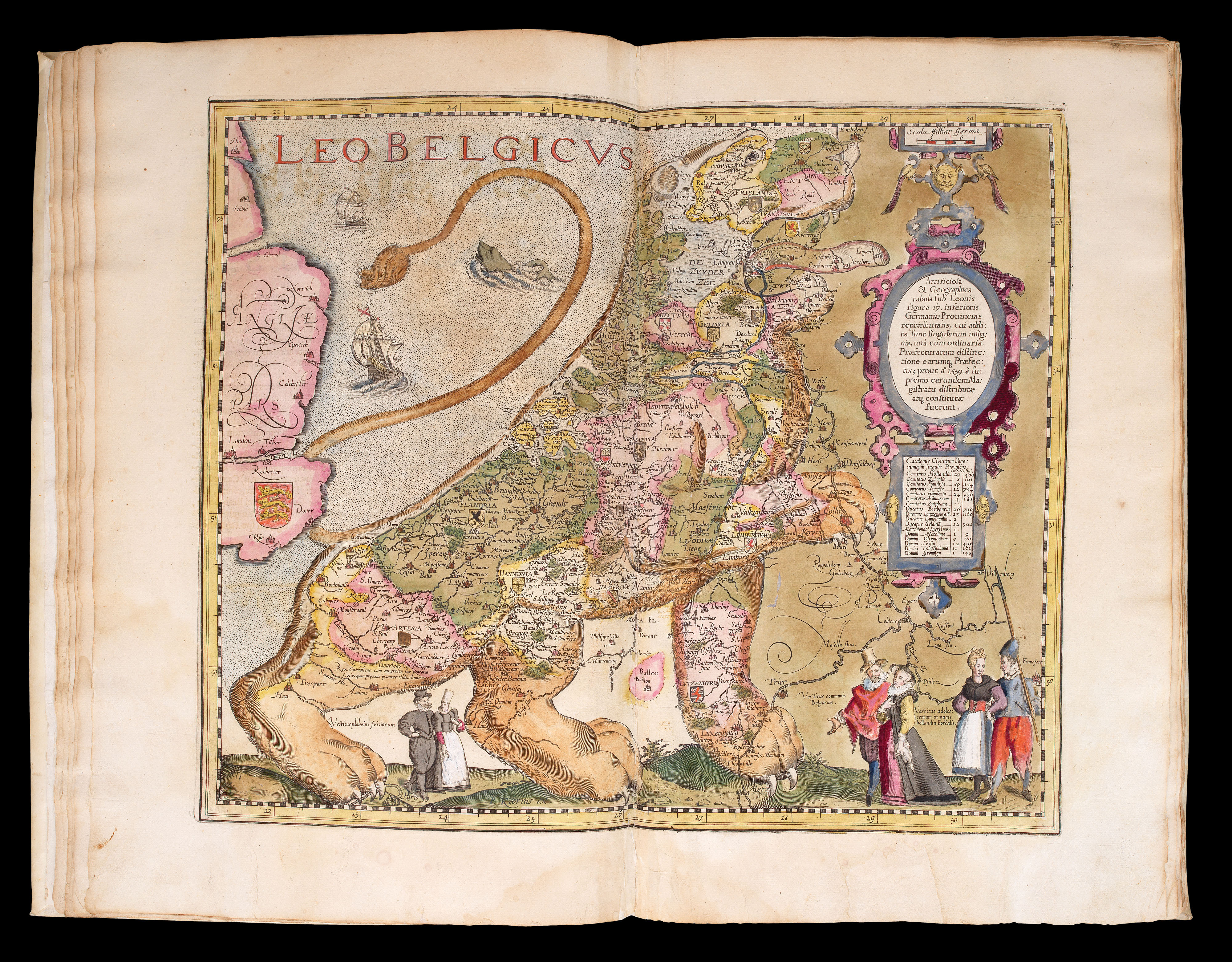 KAERIUS, Petrus [Pieter van den Keere] and Petrus MONTANUS. Germania Inferior