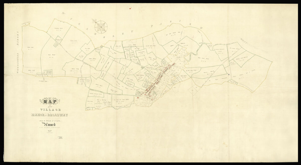 HENSLEY, C. F. Map of the Village and Manor of Broadway