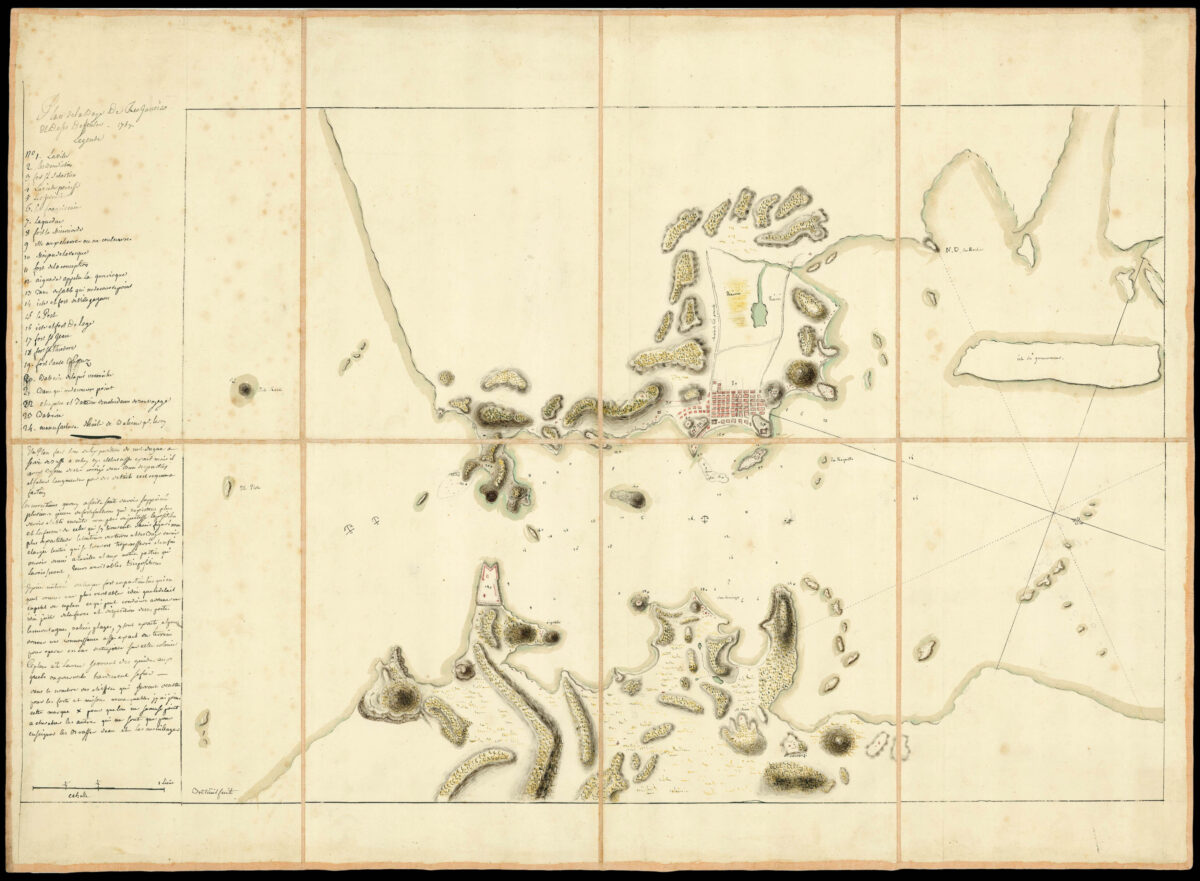 BRETEUIL, Louis Charles Auguste le Tonnelier, baron de Vüe de Rio de Janeiro [together with] Plan de la Baye de Rio Janeiro et de ses Deffense, 1757.