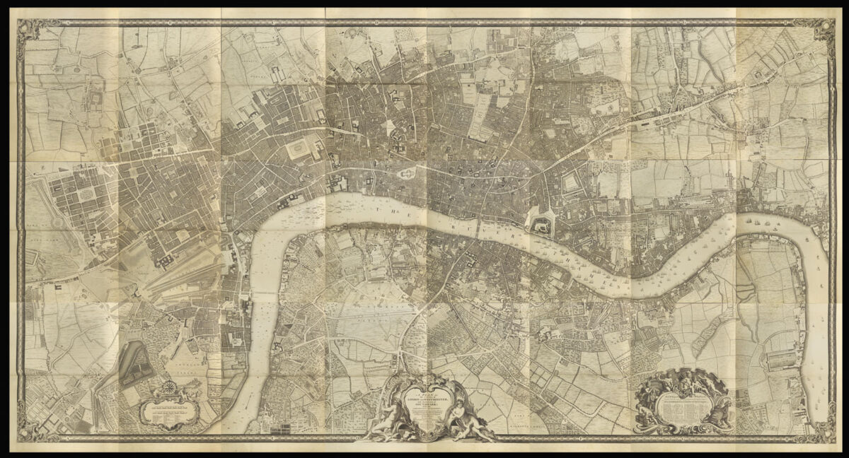 ROCQUE, John A Plan of the Cities of London and Westminster
