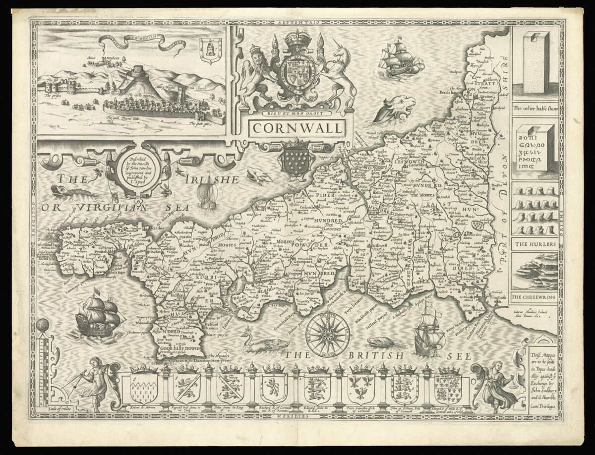 SPEED, John Cornwall, Described by the travills of John Norden, augmented and published by John Speed