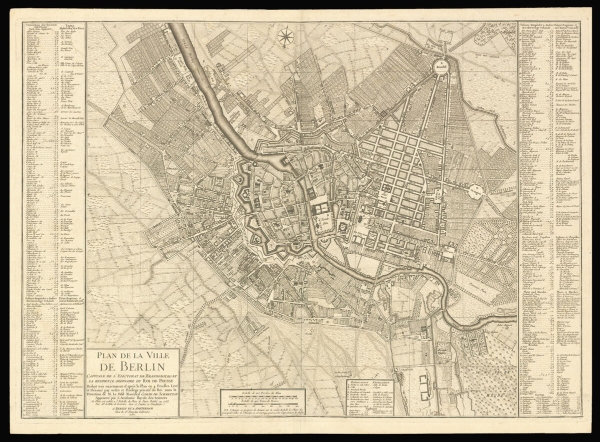 SCHMETTAU, Samuel Graf von Plan de la Ville de Berlin