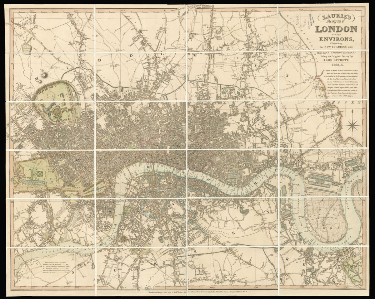 LAURIE, Richard Holmes Laurie's New Plan of London and Its Environs,