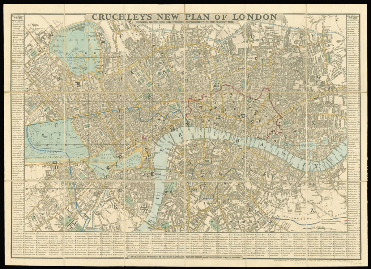 CRUCHLEY, [George Frederick] Cruchley's New Plan of London