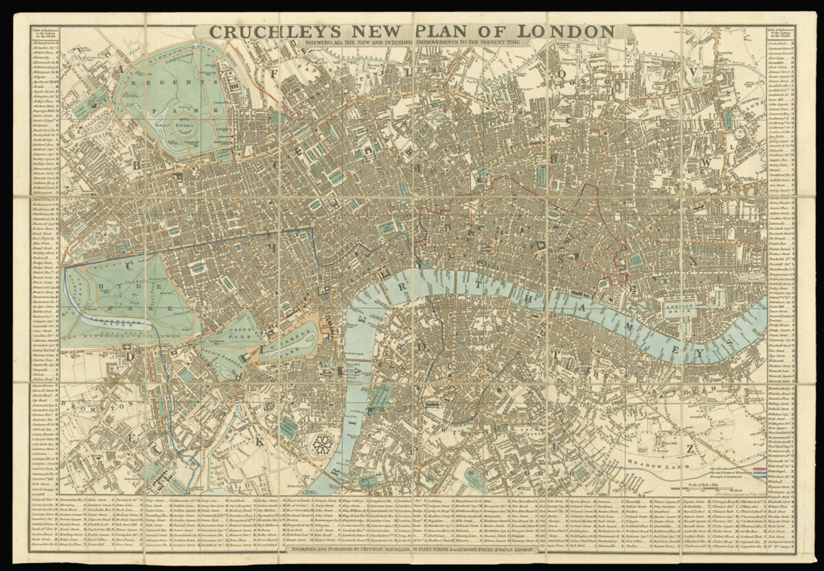 CRUCHLEY, [George Frederick] Cruchley's New Plan of London