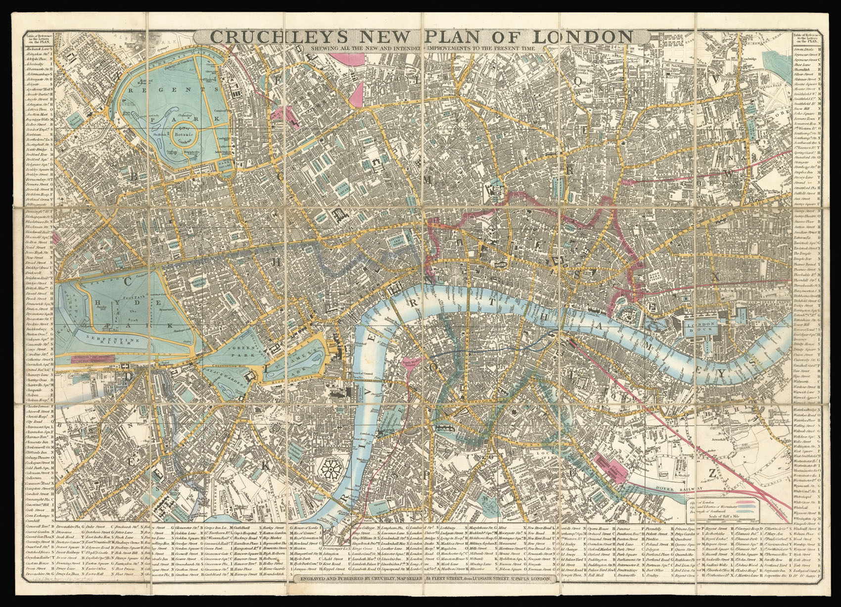 CRUCHLEY, [George Frederick] Cruchley's New Plan of London