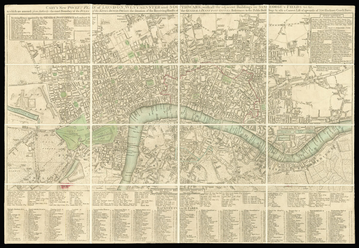 CARY, John Cary's New Pocket Plan of London,