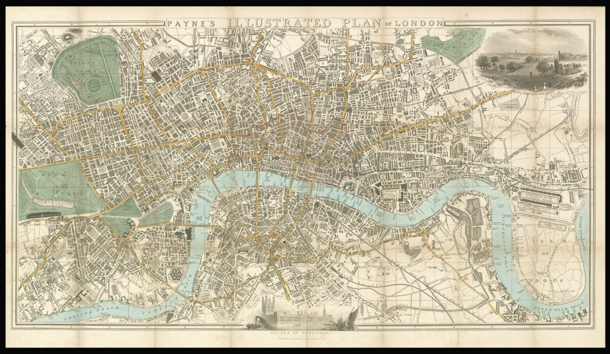 PAYNE, Albert Henry Payne's Illustrated Plan of London.