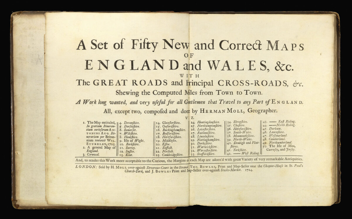 MOLL, Herman A Set of Fifty New and Correct Maps of England and Wales.