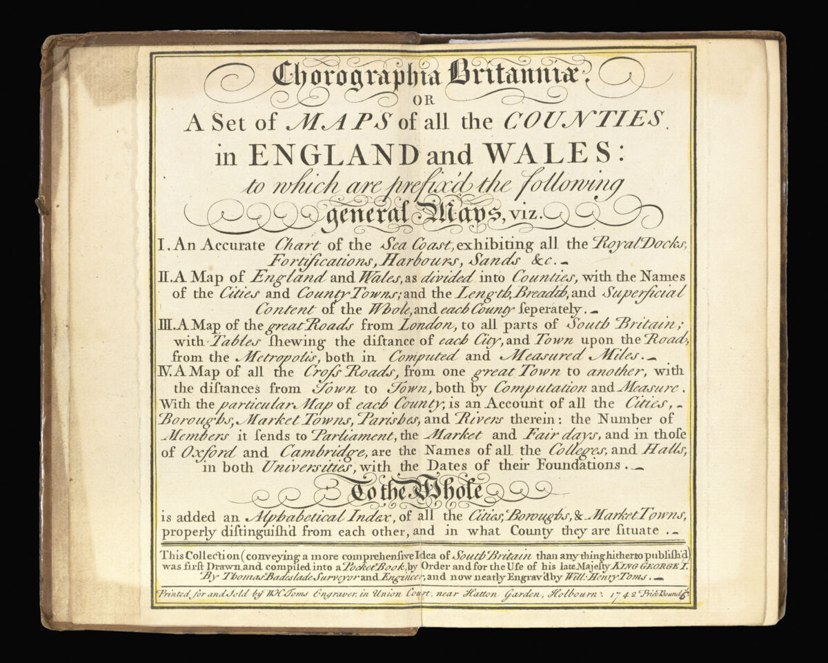 BADESLADE, Thomas [and] TOMS, William Henry Chorographia Britanniae,