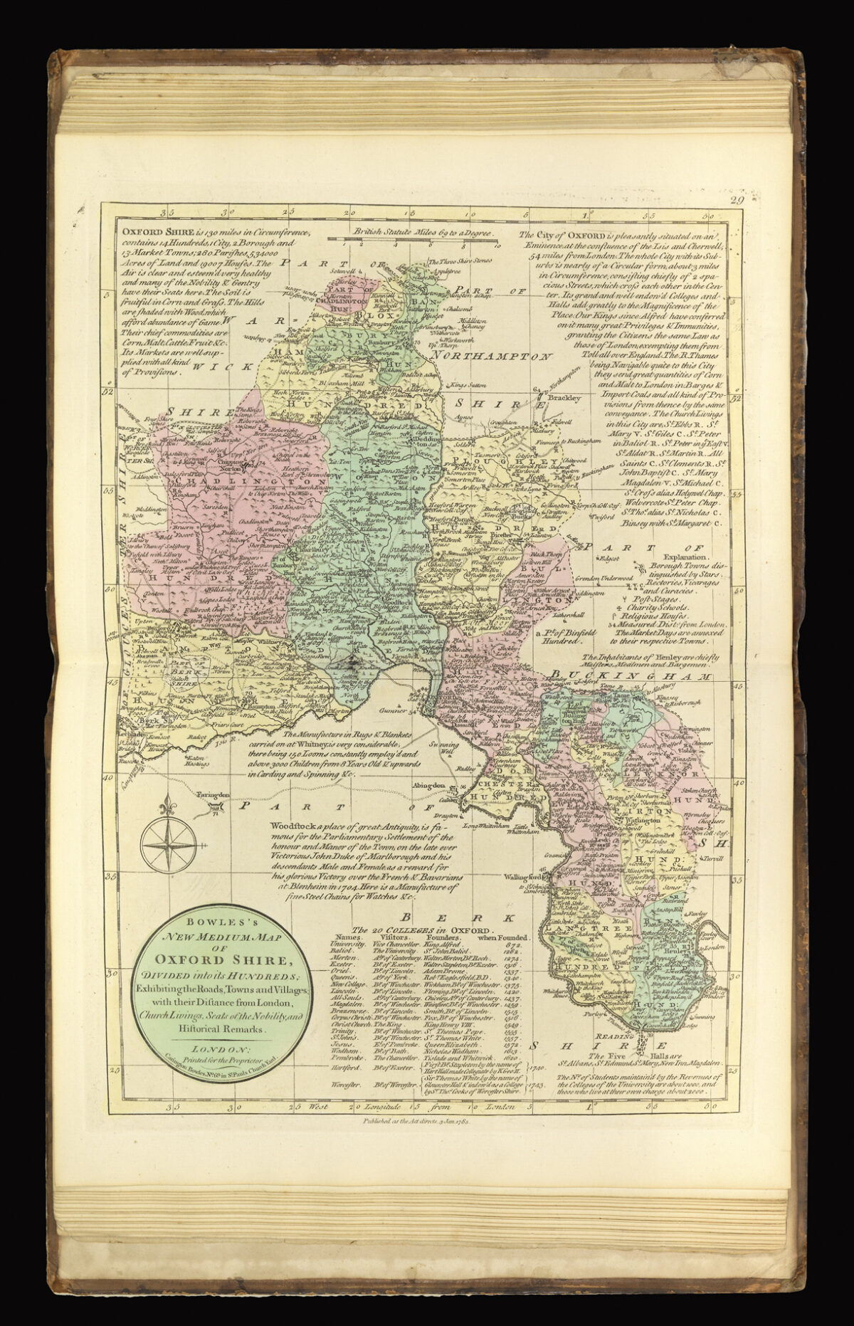 BOWEN, Emanuel and Thomas Bowles's New Medium English Atlas;