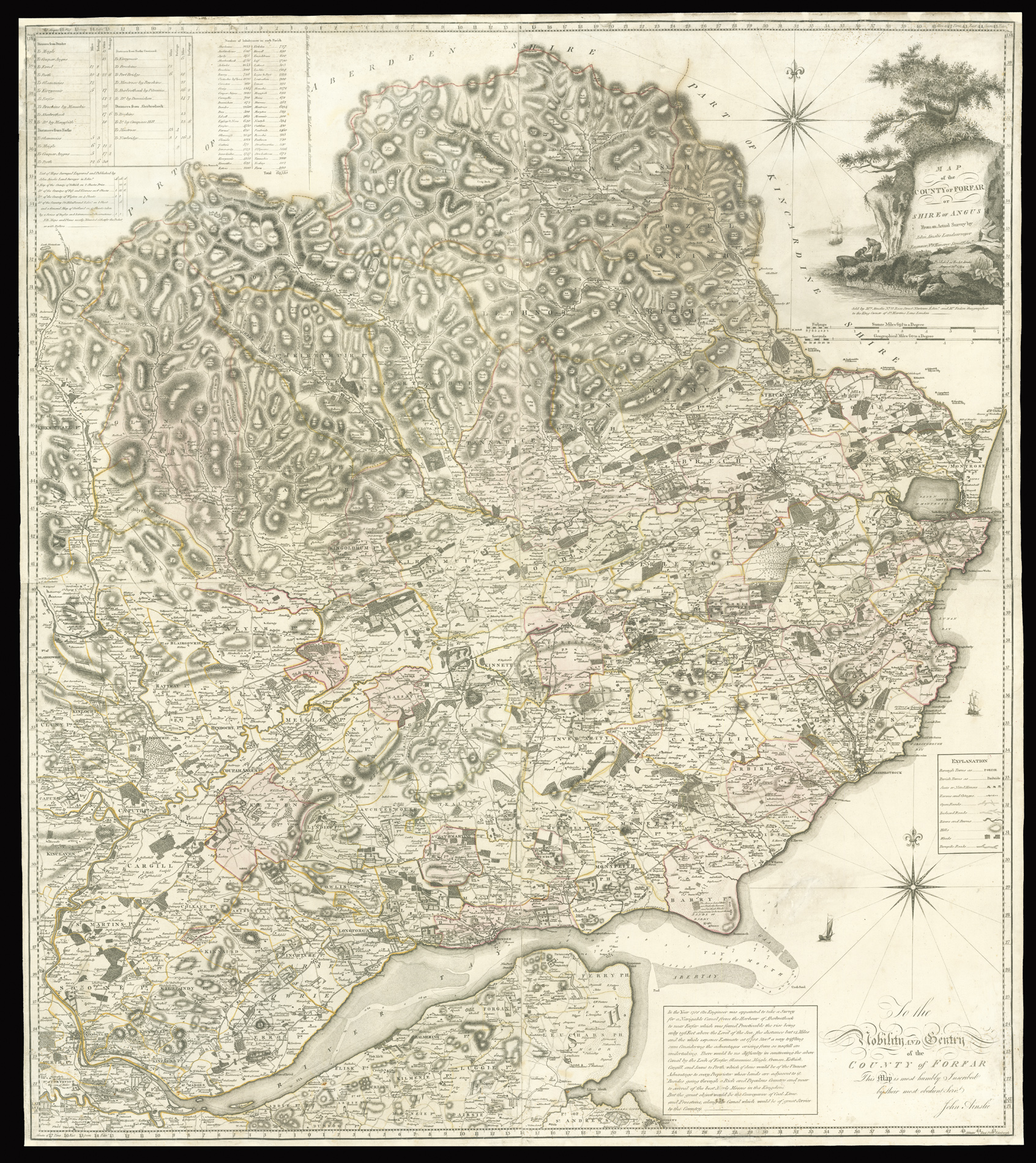 AINSLIE, John Map of the County of Forfar or Shire of Angus