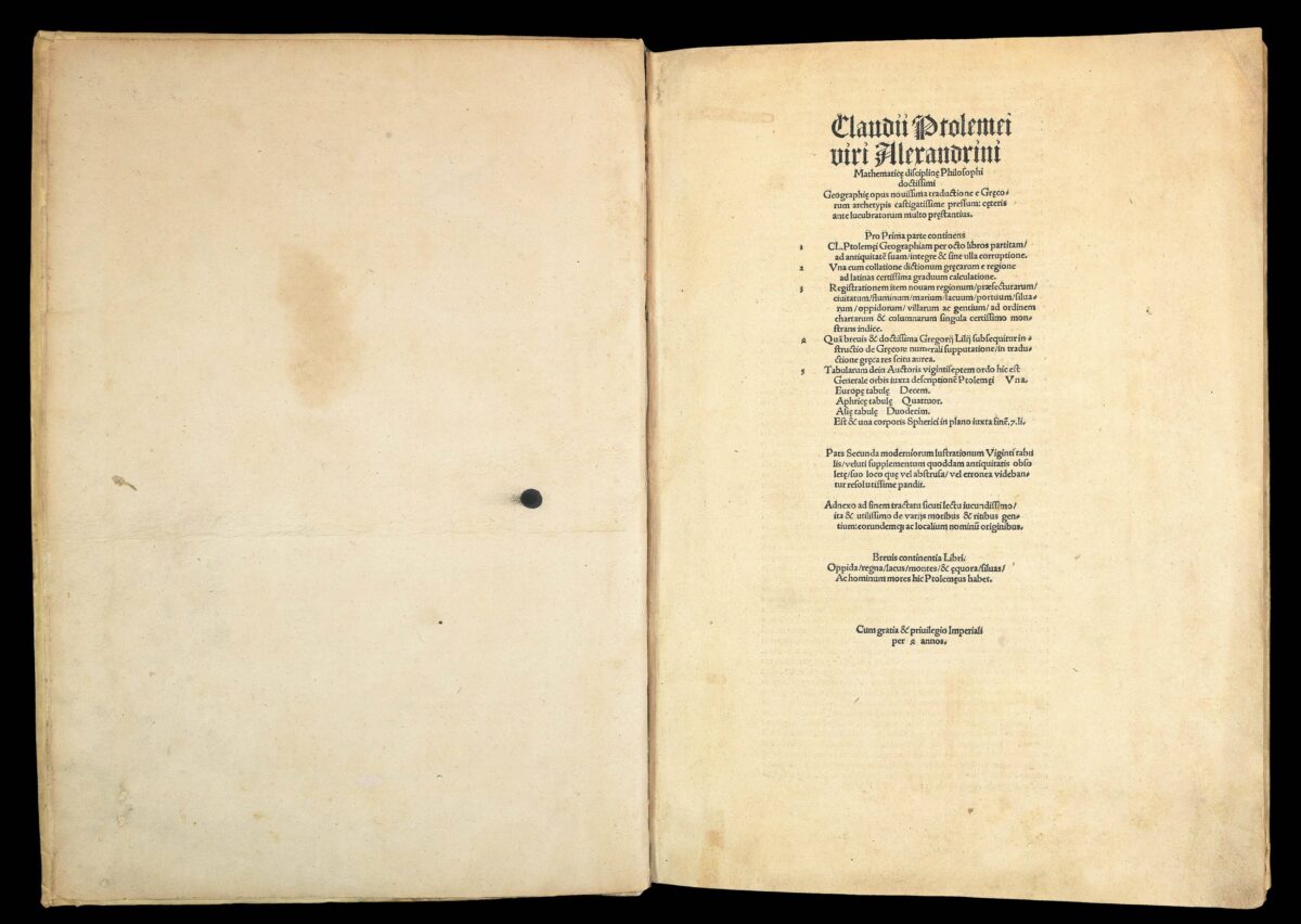 PTOLEMAEUS, Claudius; and Martin WALDSEEMULLER Geographiae opus novissima traductione a Grecorum archetypis castigatissime pressum.