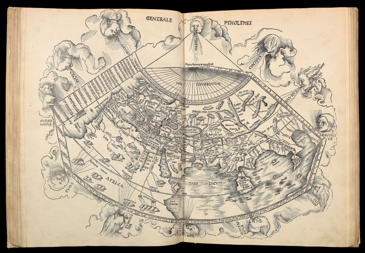 PTOLEMAEUS, Claudius; and Martin WALDSEEMULLER Geographiae opus novissima traductione a Grecorum archetypis castigatissime pressum.