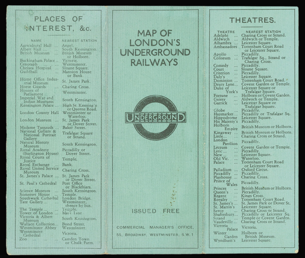 STINGEMORE, Frederick H. Underground Railways of London.