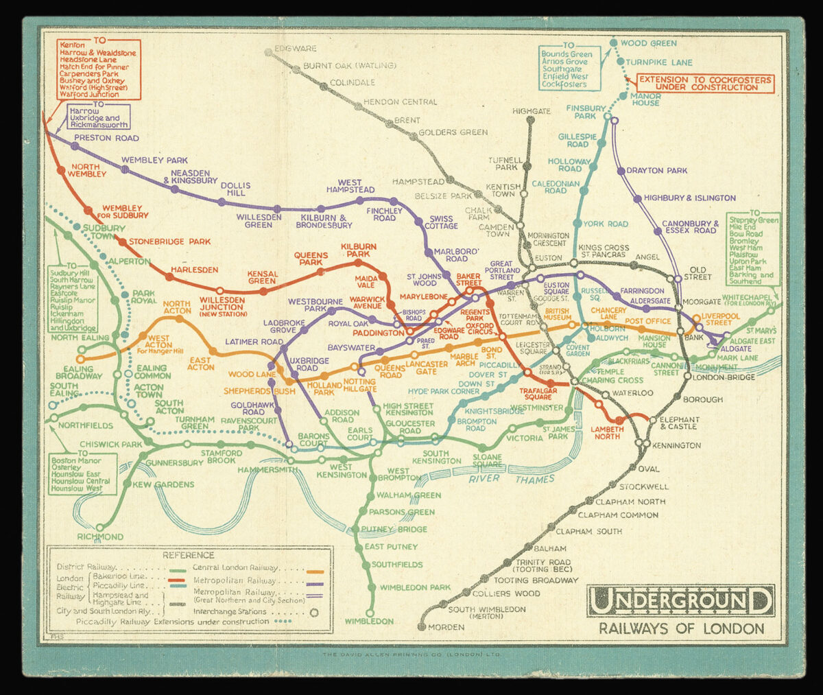 STINGEMORE, Frederick H. Underground Railways of London.