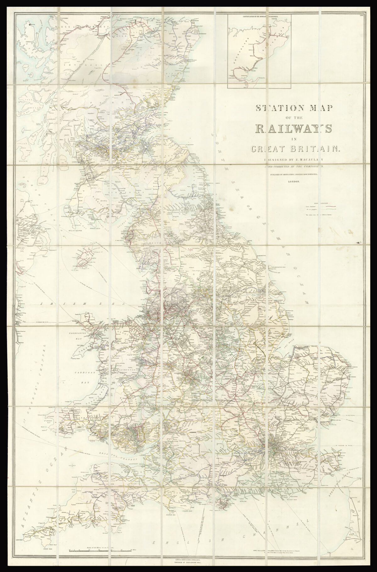 MACAULAY, Z. Station Map of the Railways in Great Britain.