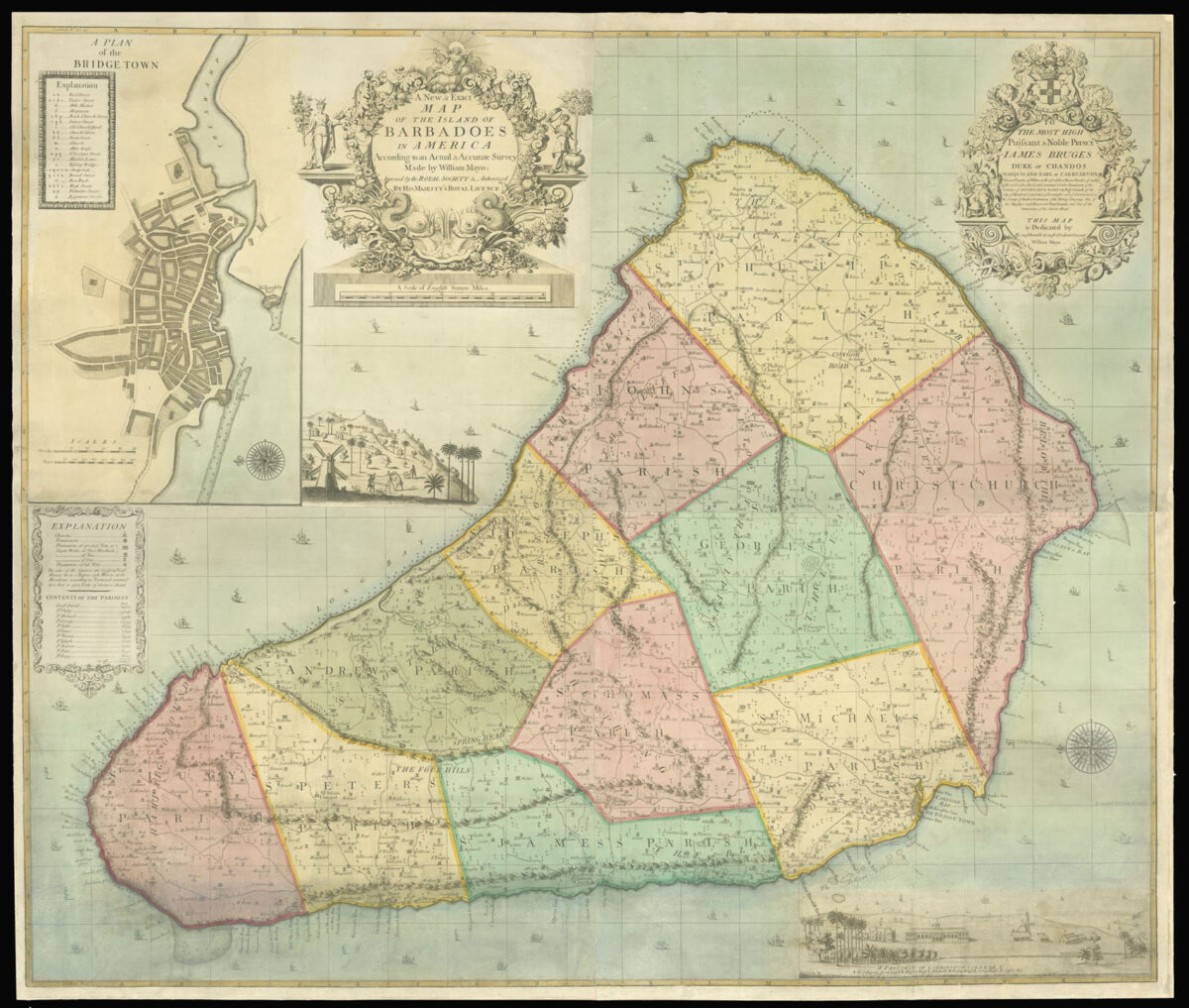 MAYO, William A New and Exact Map of the Island of Barbadoes