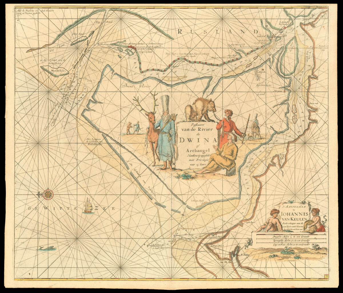 KEULEN, Johannes van Paskaart van de Rivier Dwina of Archangel...