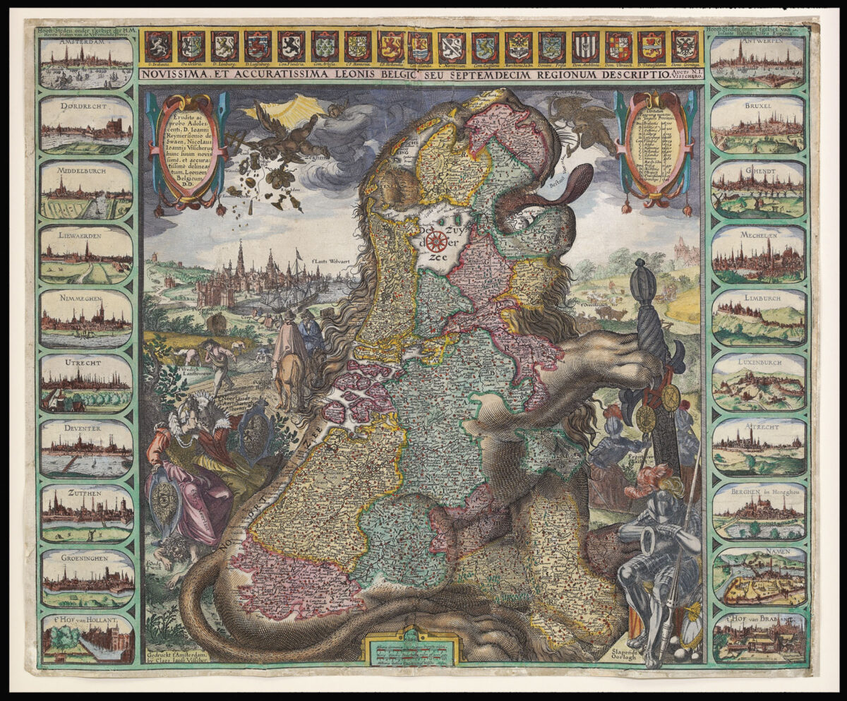 VISSCHER, Claes Jansz Novissima et Accuratissima Leonis Belgici