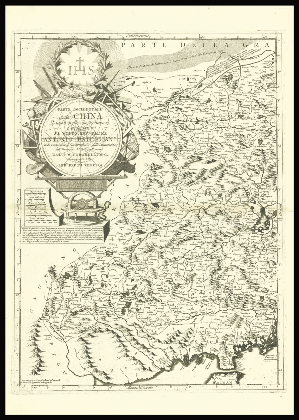 CORONELLI, Vincenzo [Complete Set of Coronelli's maps of China].