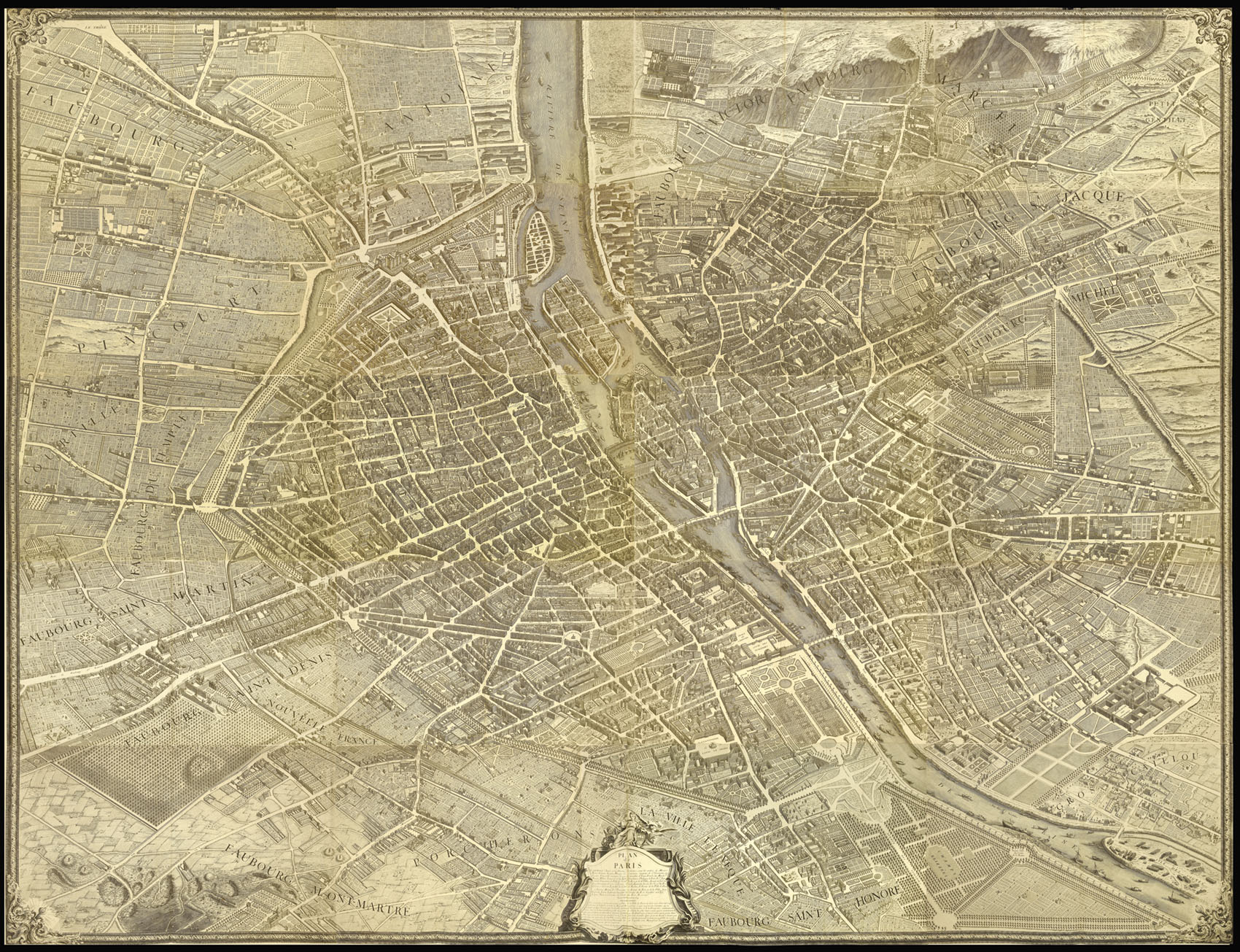 [BRETEZ, Louis] and [TURGOT, Michel-Etienne] [Plan de Paris].