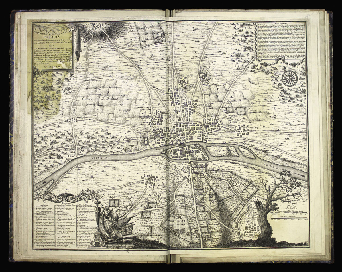 COQUART, Antoine, and, FER, Nicolas de [Series of eight plans of Paris].