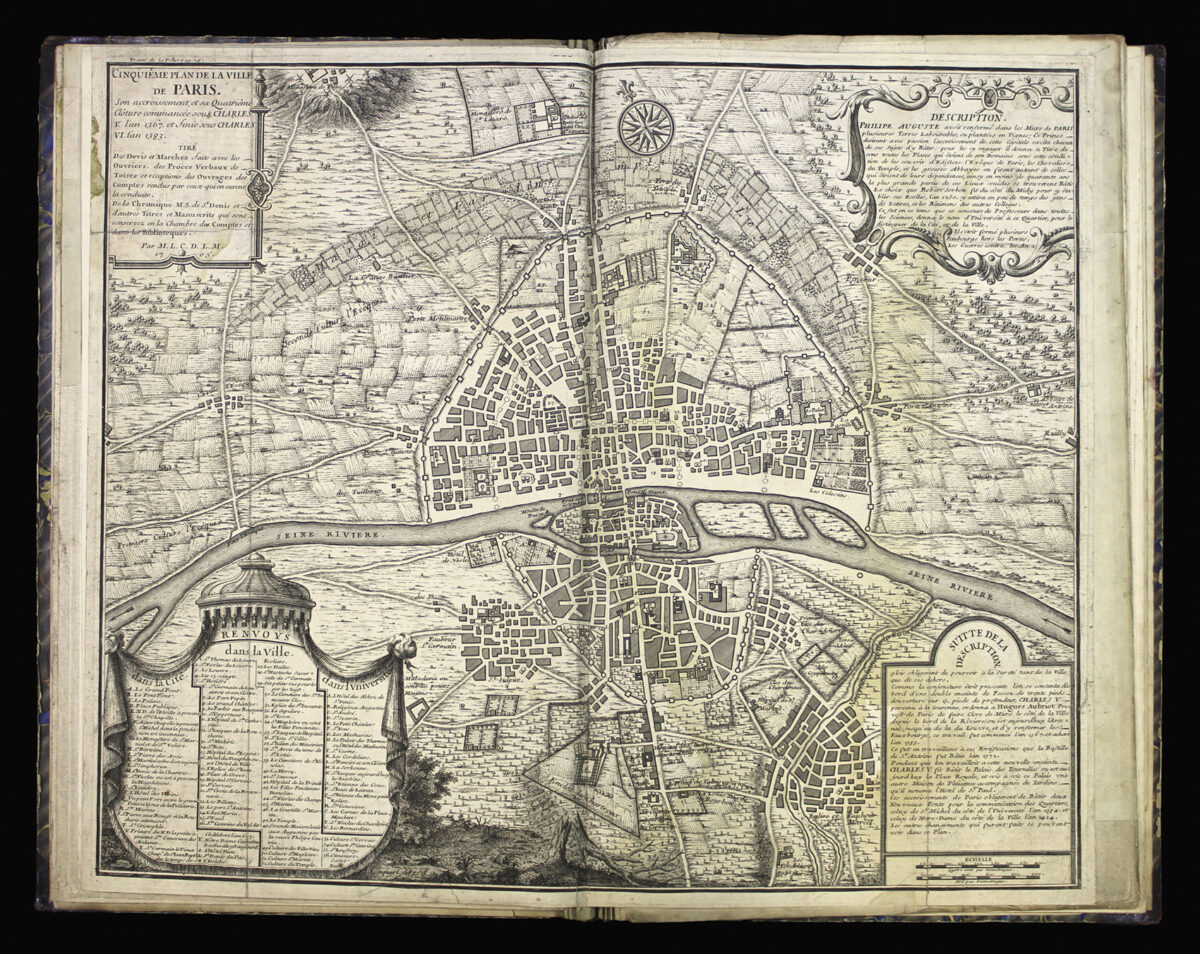 COQUART, Antoine, and, FER, Nicolas de [Series of eight plans of Paris].
