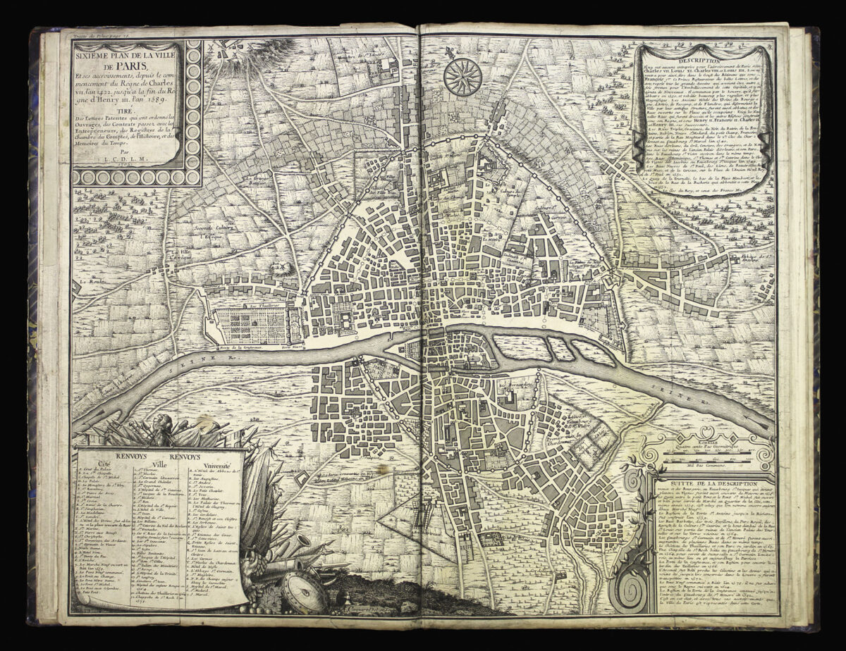 COQUART, Antoine, and, FER, Nicolas de [Series of eight plans of Paris].