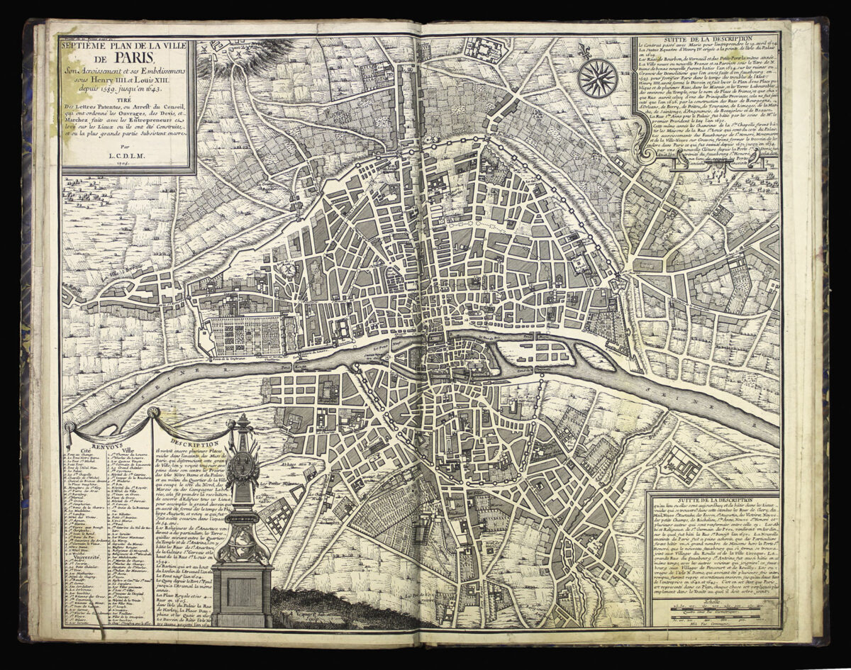 COQUART, Antoine, and, FER, Nicolas de [Series of eight plans of Paris].