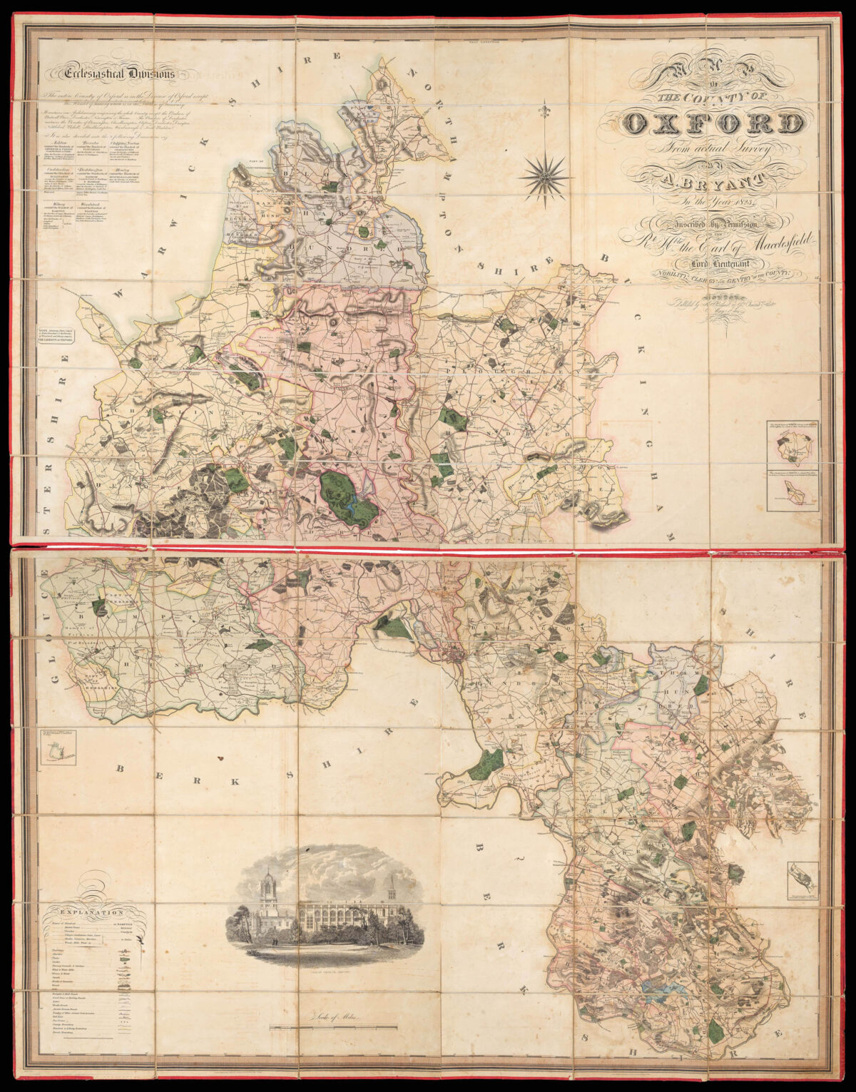 BRYANT, Andrew Map of the County of Oxford