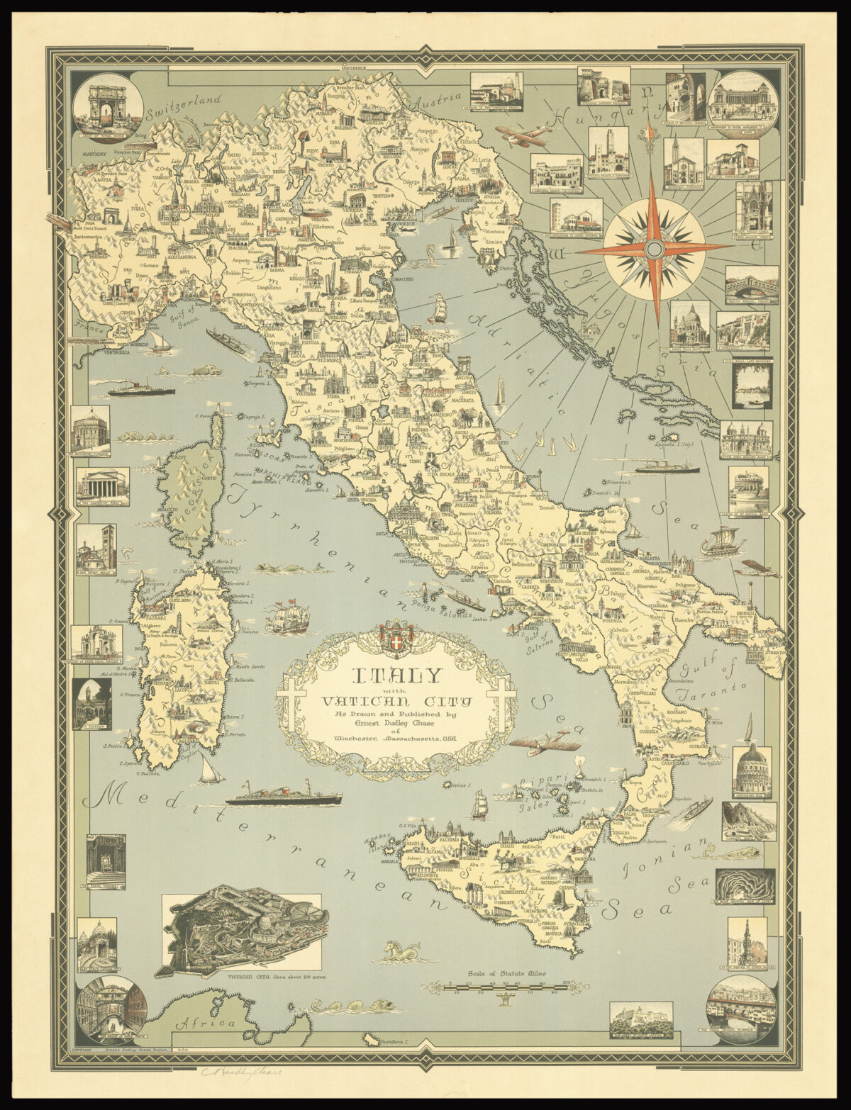 CHASE, Ernest Dudley Italy with the Vatican...