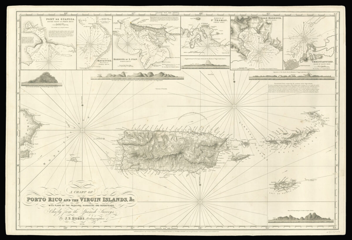 HOBBS, J[ohn] S[tatton] A Chart of Porto Rico and the Virgin Islands, &c.