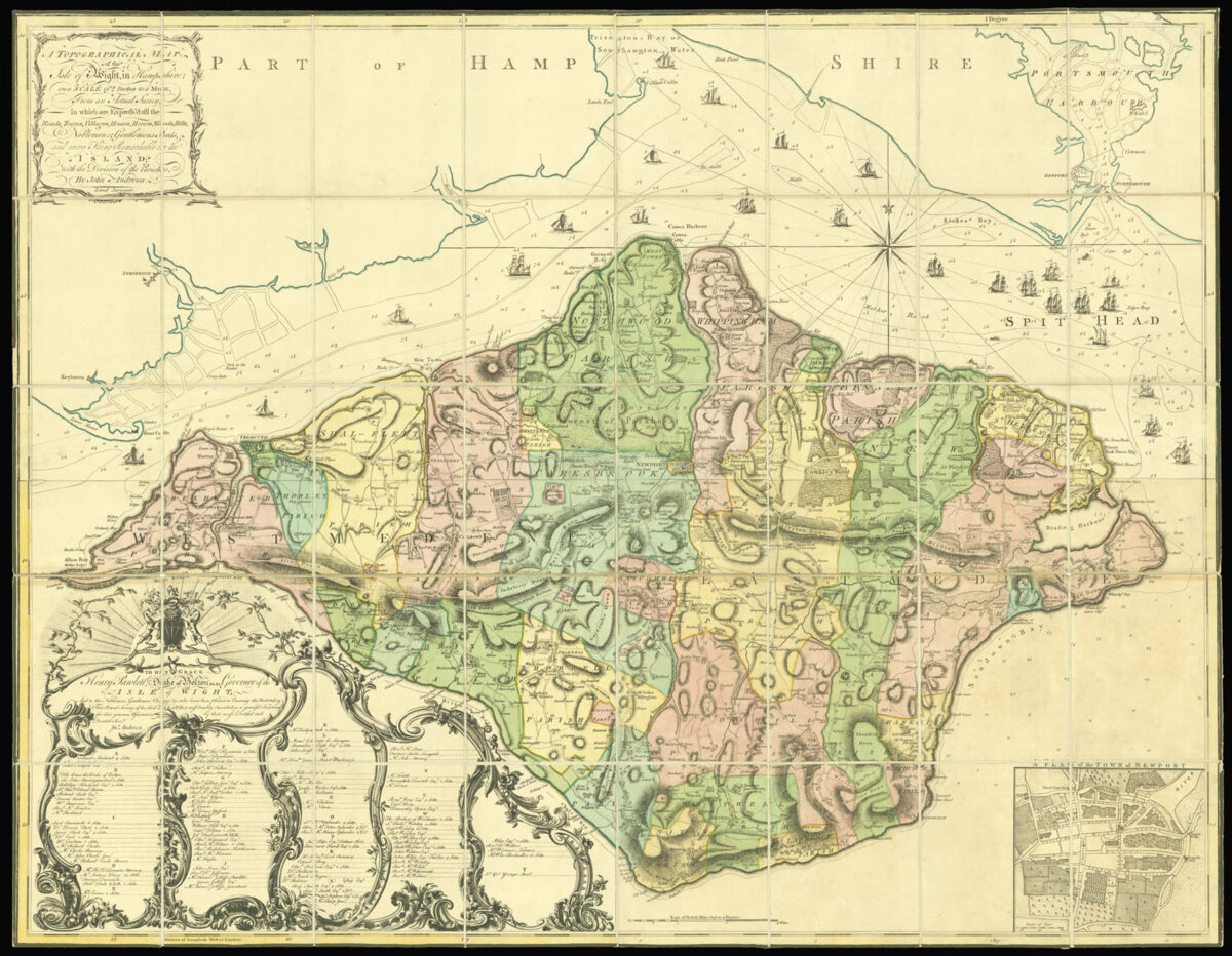 ANDREWS, John Topographical Map of the Isle of Wight,